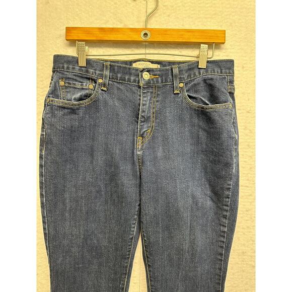 Levis 515 Jeans Women 12 M Boot Cut Mid Rise Dark Wash Denim Stretch 30x30 - Picture 5 of 10